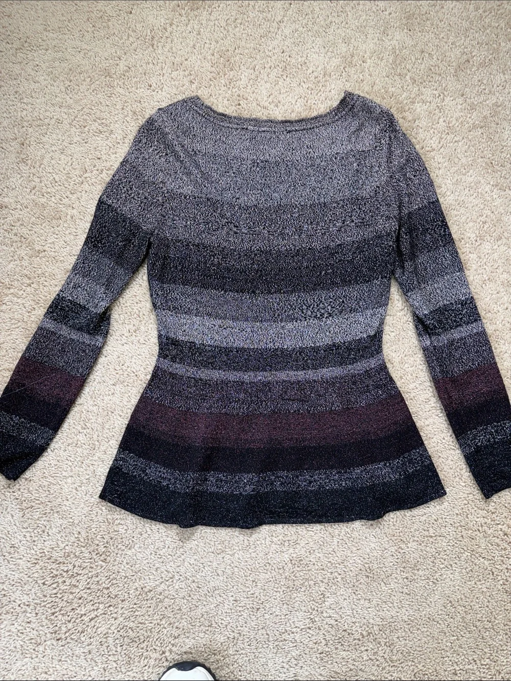 White House Black Market striped gradient